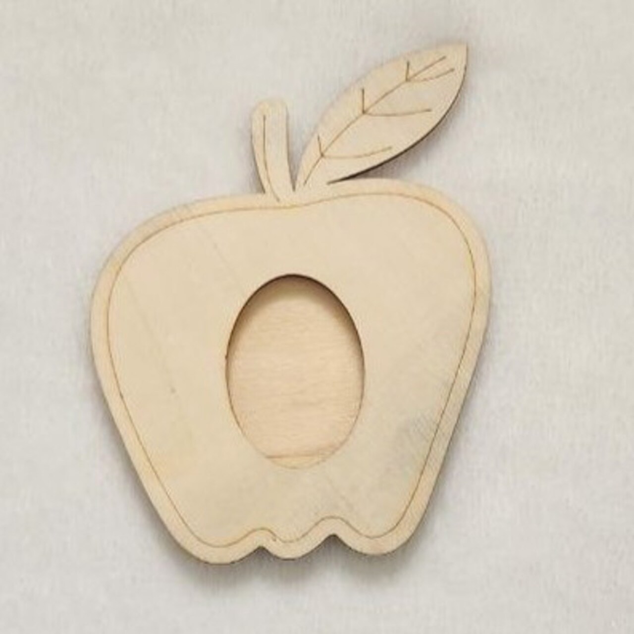 DIY Wooden Apple with Frame, 1 Piece – Craft Kit for Back-to-School Projects & Fall Decorations